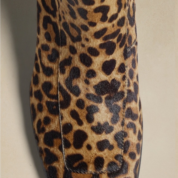 ⭐️❤️Banana Republic calf hair Leopard print Lucca leather ankle boots - Picture 5 of 6